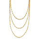 14k Polished Triple Strand Necklace