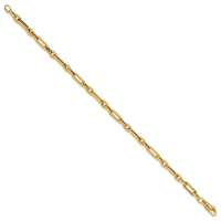 14K Gold Polished Fancy Link Bracelet