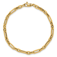 14K Gold Polished Fancy Link Bracelet