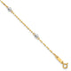 14K Two Tone Polished Bead Bracelet
