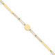 14K Polished Paperclip Link with Circle and Bar 8.25in Bracelet