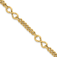14k Polished Fancy Infinity Link Bracelet