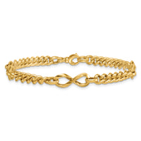 14k Polished Fancy Infinity Link Bracelet
