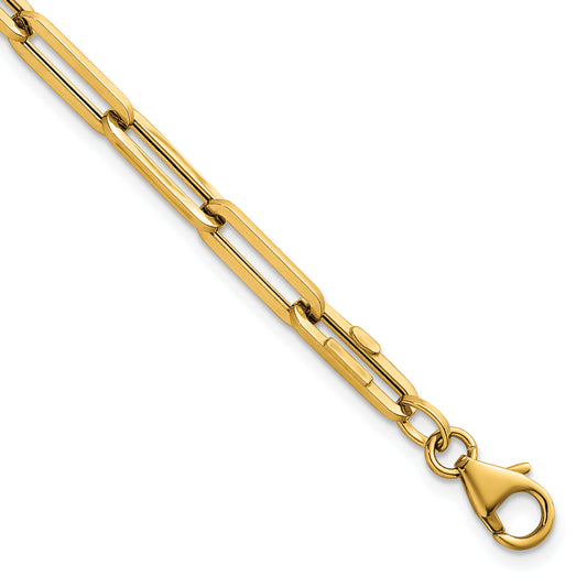 14k Polished 7.5in Paperclip Link Bracelet