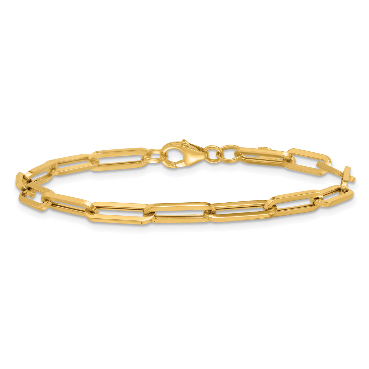 14k Polished 7.5in Paperclip Link Bracelet
