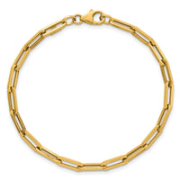 14k Polished 7.5in Paperclip Link Bracelet