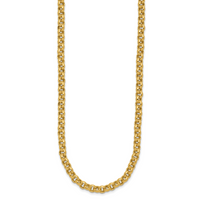 14k 18in 5mm Polished Fancy Rolo Link Necklace