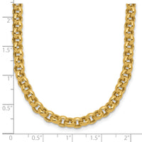 14k 18in 5mm Polished Fancy Rolo Link Necklace