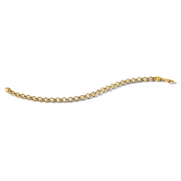 14k 7.5in 5mm Polished Fancy Rolo Link Bracelet