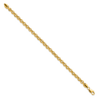 14k 8.5in 5mm Polished Fancy Rolo Link Bracelet