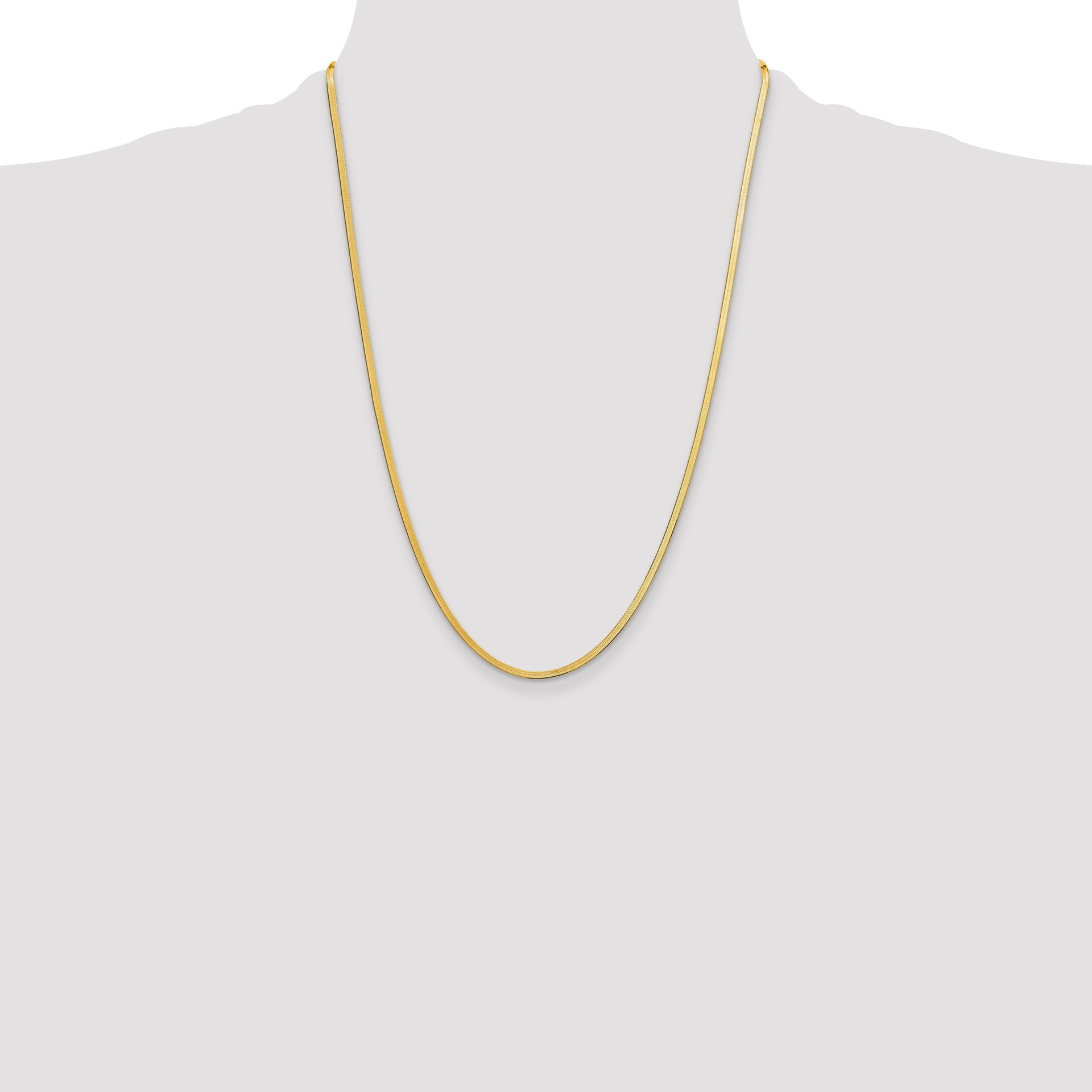 14k 2.5mm Silky Herringbone Chain