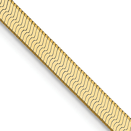 14k 3mm Silky Herringbone Chain