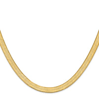 14k 6.5mm Silky Herringbone Chain