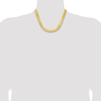 14k 10mm Silky Herringbone Chain