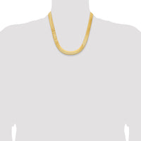 14k 10mm Silky Herringbone Chain