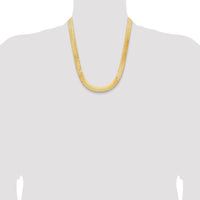 14k 10mm Silky Herringbone Chain