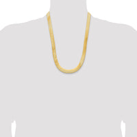 14k 10mm Silky Herringbone Chain