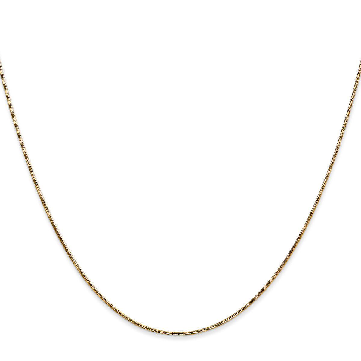 14k .8mm Round Snake Chain