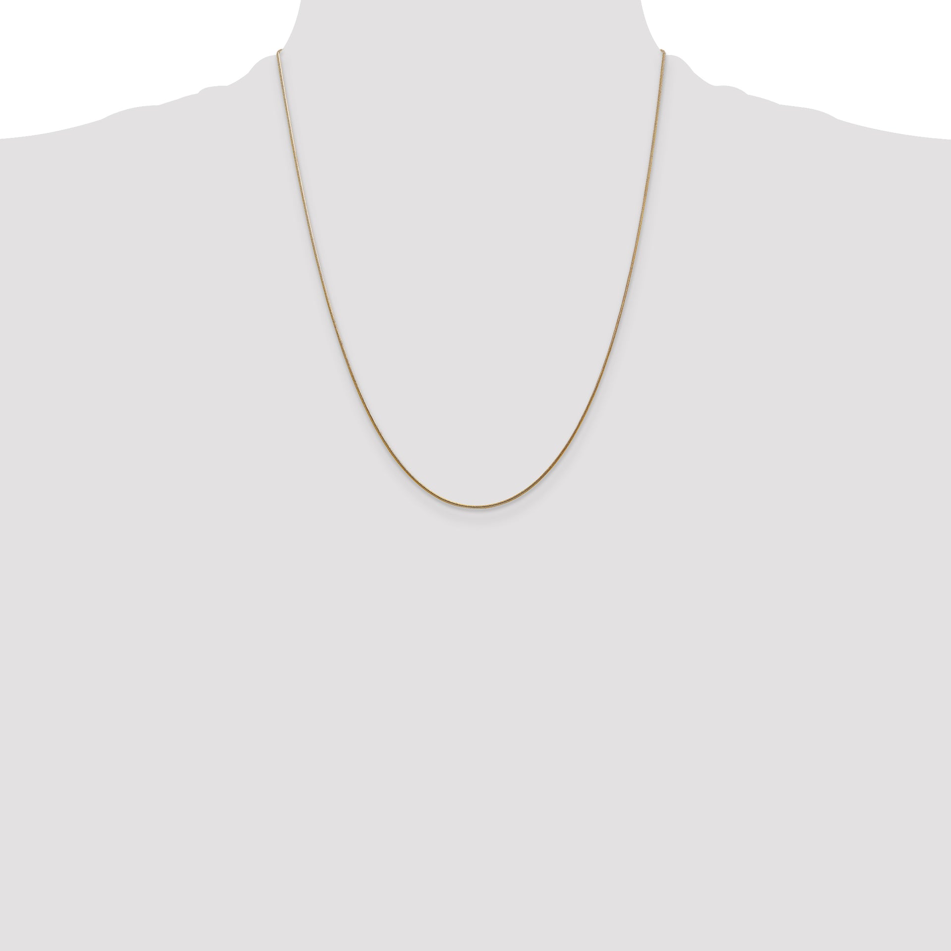 14k .8mm Round Snake Chain