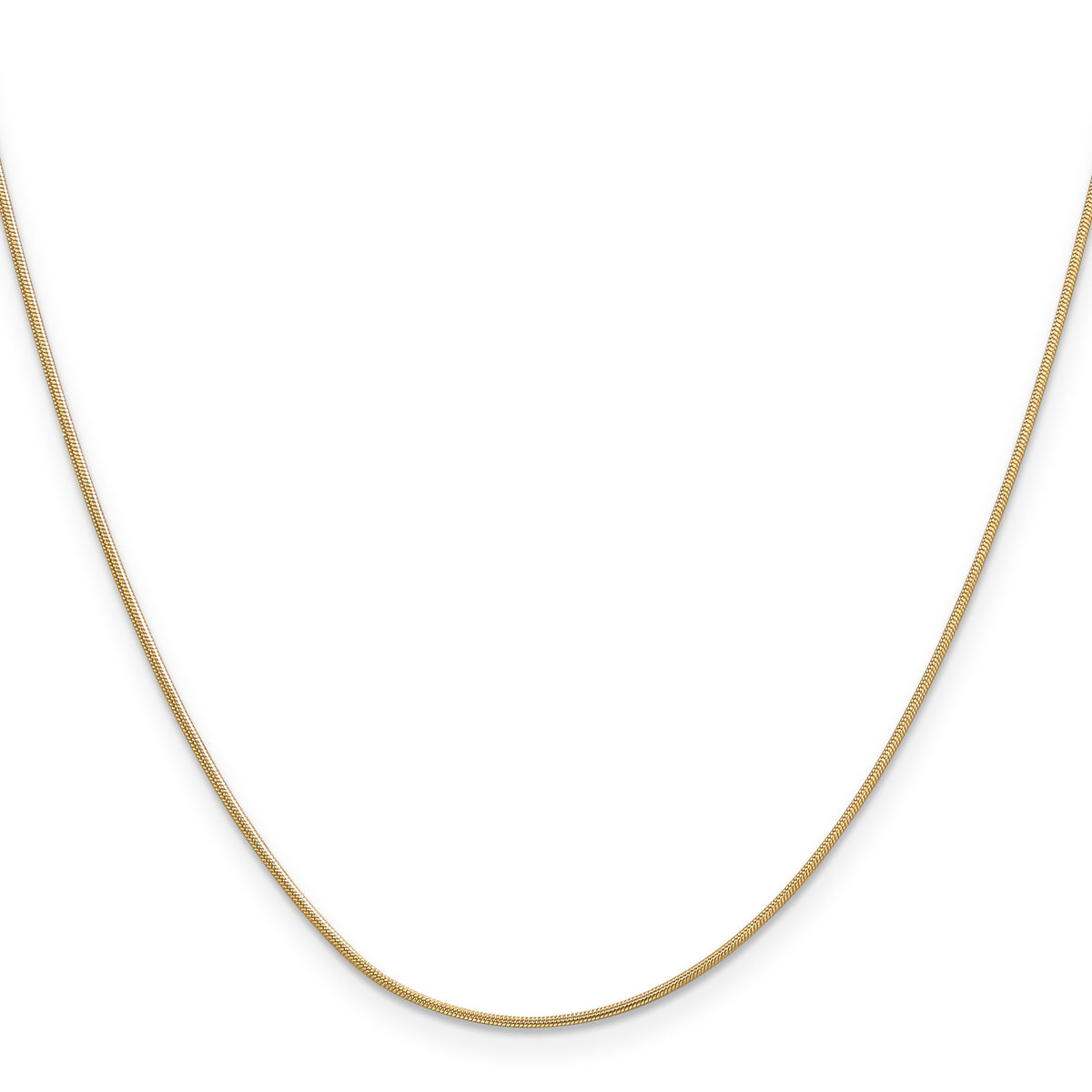 14k .9mm Round Snake Chain