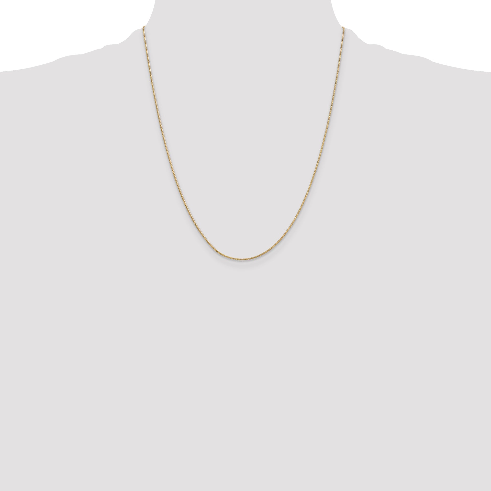 14k .9mm Round Snake Chain