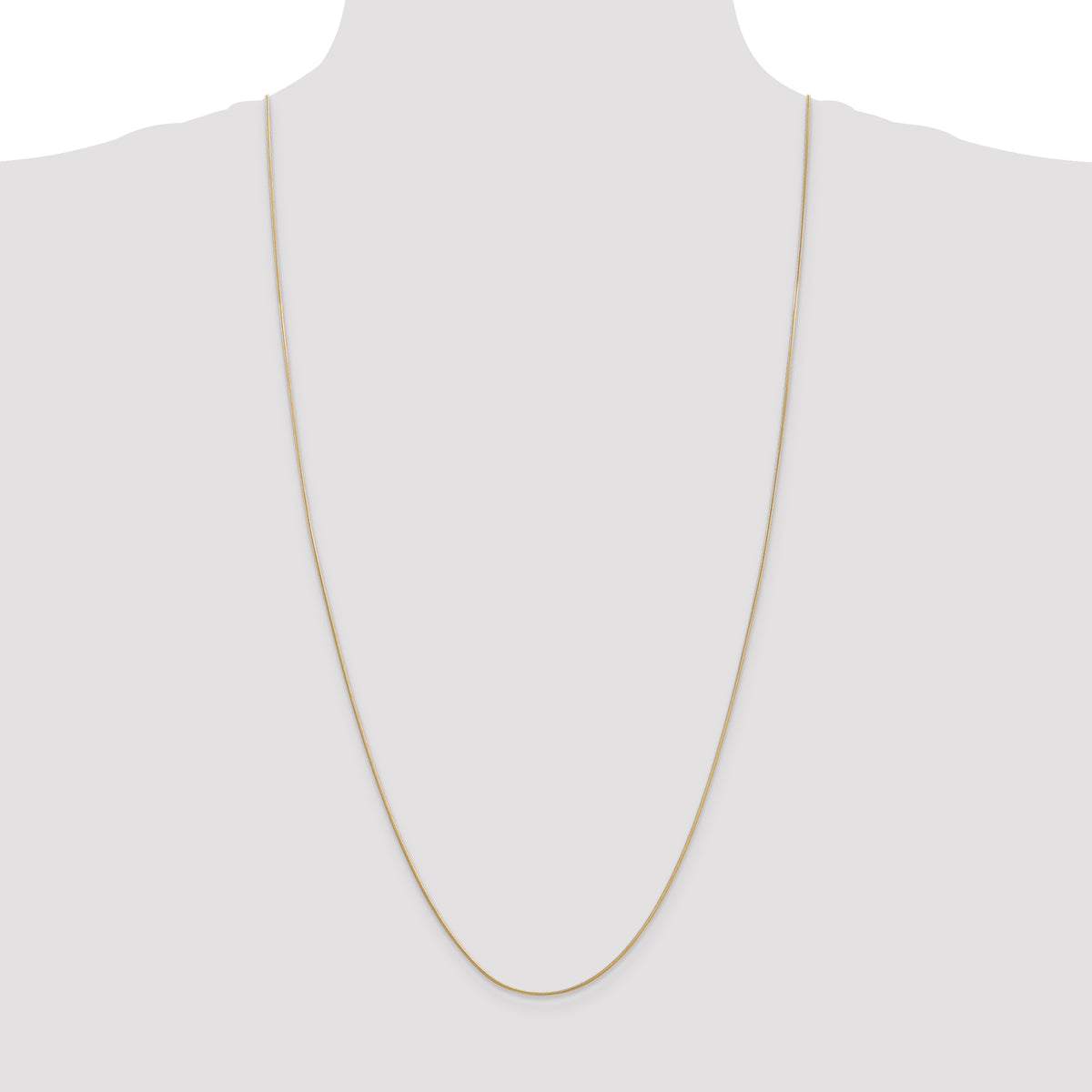 14k .9mm Round Snake Chain