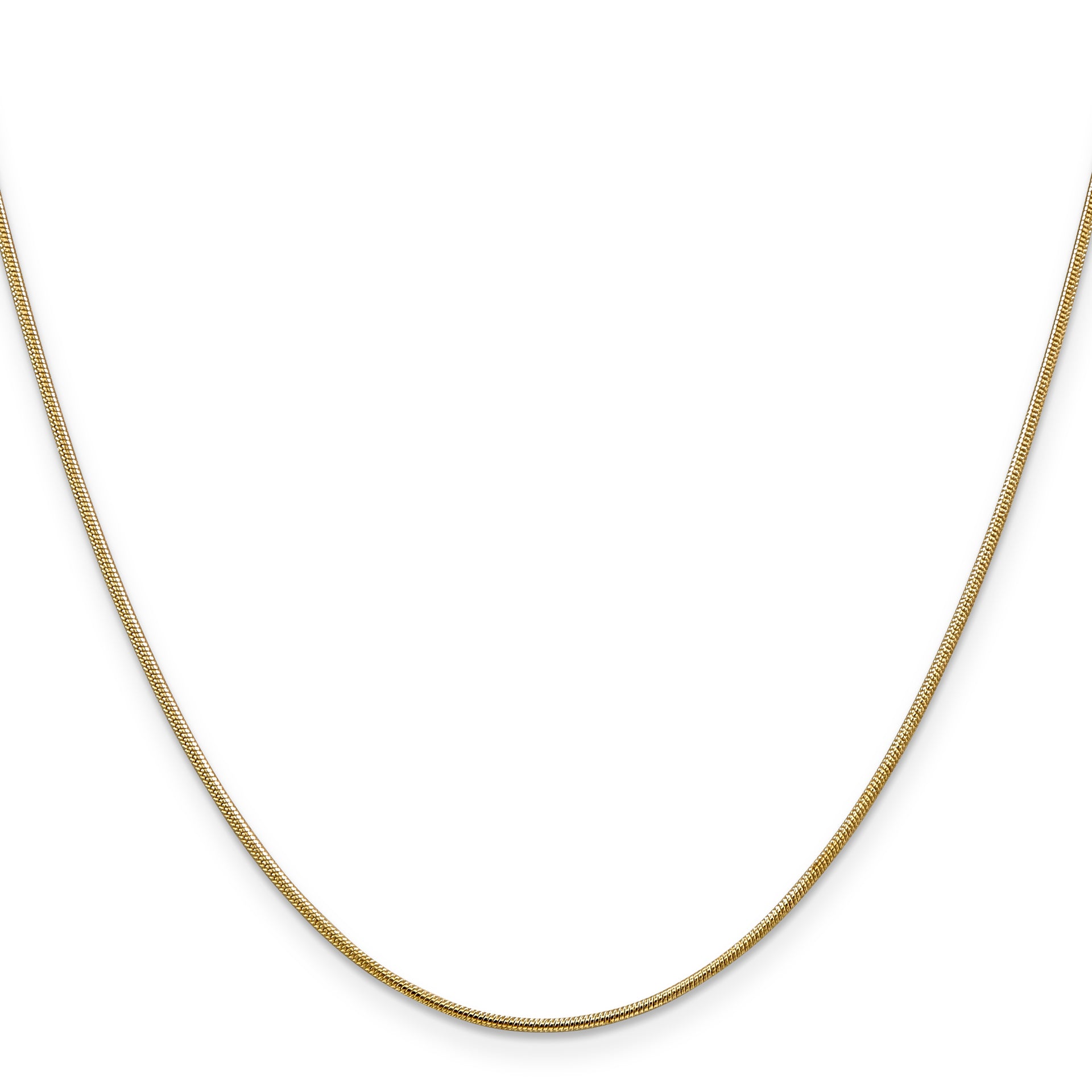 14k 1.1mm Round Snake Chain