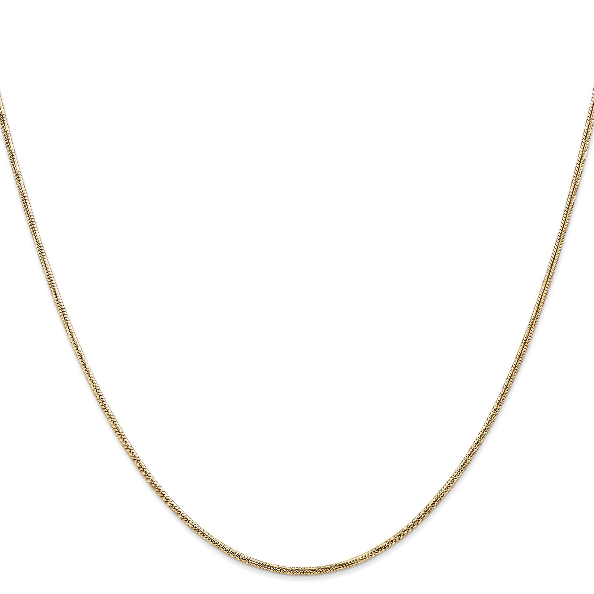 14k 1.6mm Round Snake Chain