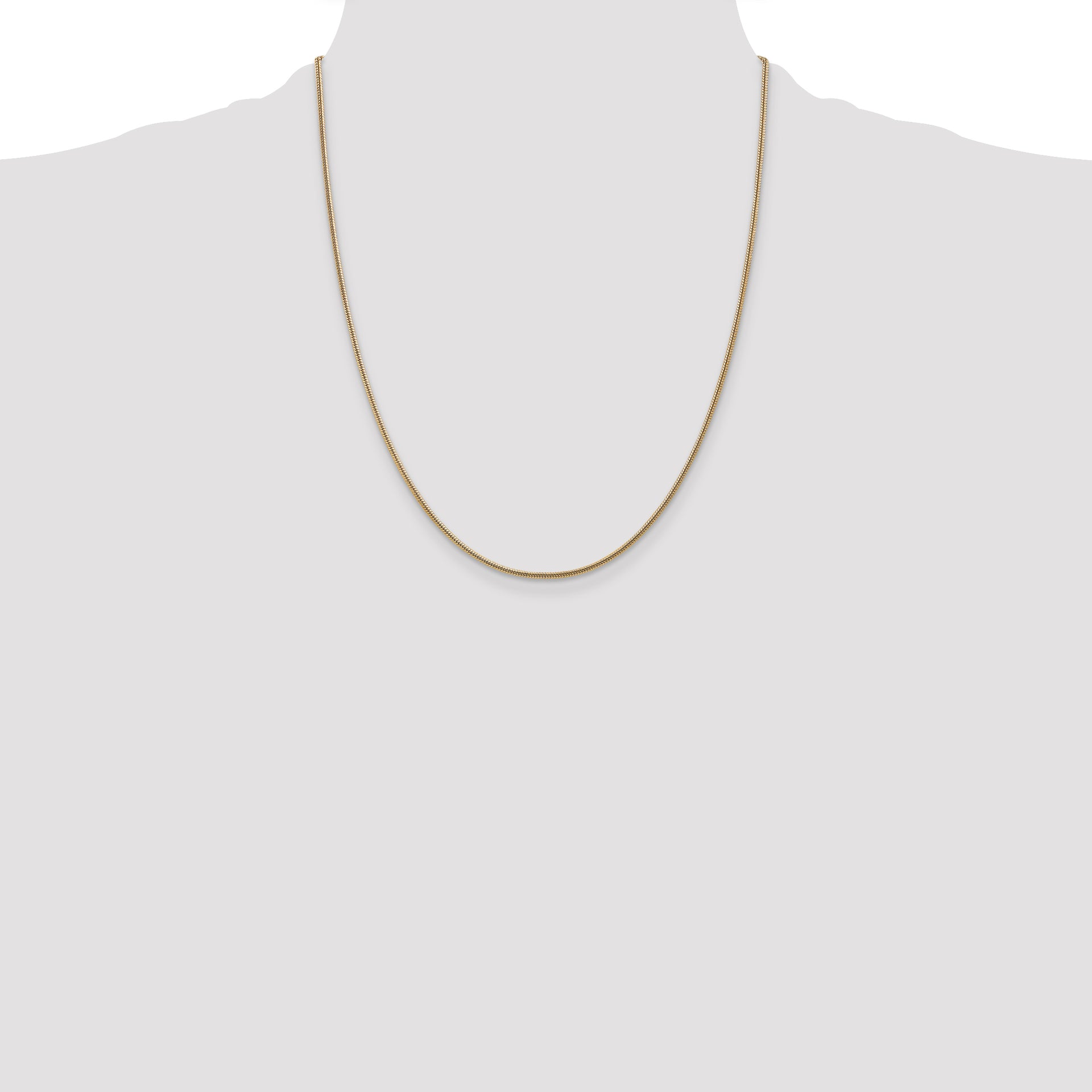 14k 1.6mm Round Snake Chain