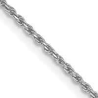 14k WG 1.15mm D/C Machine-made Rope Chain