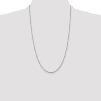 14k White Gold 2.0mm Solid Rope Chain