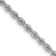 14k White Gold 2.5mm Solid Rope Chain