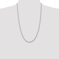 14k White Gold 2.75mm Solid Rope Chain