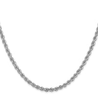 14k White Gold 3.0mm Solid Rope Chain