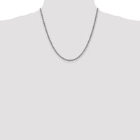 14k White Gold 3.0mm Solid Rope Chain