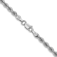 14k White Gold 3.0mm Solid Rope Chain