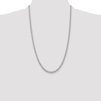 14k White Gold 4.0mm Solid Rope Chain