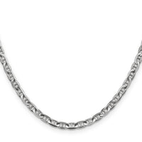 14k White Gold 3.75mm Concave Anchor Chain