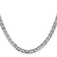 14k White Gold 4.5mm Concave Anchor Chain