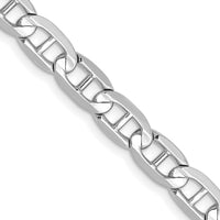 14k White Gold 5.25mm Concave Anchor Chain