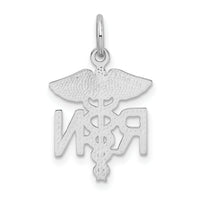 14k White Gold RN Registered Nurse Charm