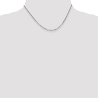 14k White Gold 2.2mm Flat Beveled Curb Chain