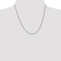 14k White Gold 2.2mm Flat Beveled Curb Chain