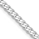14k White Gold 2.9mm Flat Beveled Curb Chain