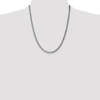 14k White Gold 3.9mm Flat Beveled Curb Chain