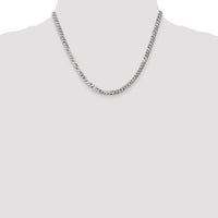 14k White Gold 4.75mm Flat Beveled Curb Chain