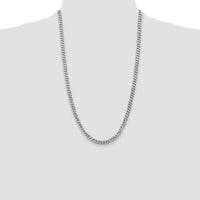 14k White Gold 5.75mm Flat Beveled Curb Chain
