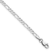 14k White Gold 2.75mm Flat Figaro Chain