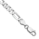 14k White Gold 6mm Flat Figaro Chain