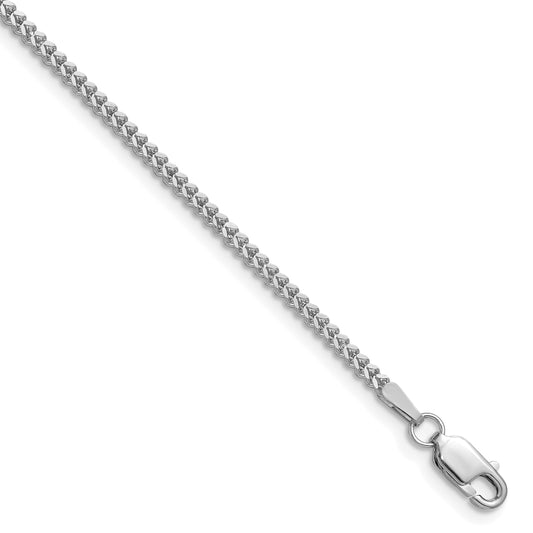 14k White Gold 1.4mm Franco Chain